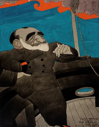 Джозеф Конрад by Ральф Бартон, 1923 — digital art print download