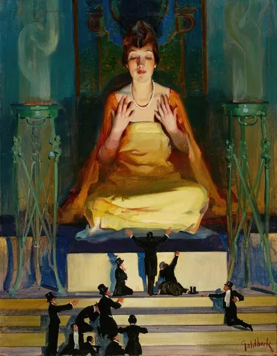 Idol Worship by Walter Dean Goldbeck, 1915 — digital art print download