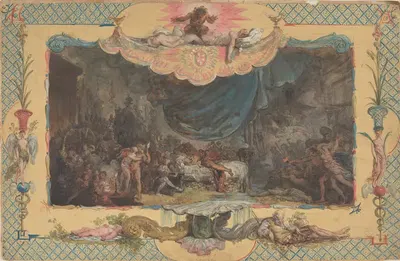Дизайн занавеса для театра в Пулавах by Жан Пьер Норблин, 1797 — digital art print download