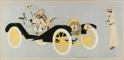 Model 20 Hudson Motor Car, ad illustration by Coles Phillips — digital art print download