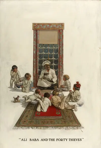 Али Baba и сорок разбойников by Эдвард Винсент Брюэр, 1914 — digital art print download