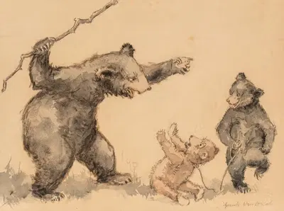 Adventures of a Teddy Bear III by Frank Ver Beck, 1922 — digital art print download