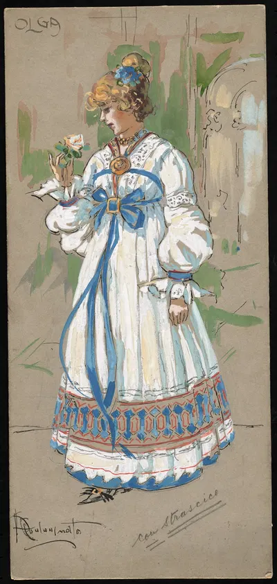 Ольга с шлейфом by Плиний Кодогнато, 1907 — digital art print download