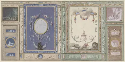 Проект для украшения комнаты by Абрахам Мертенс, 1767 - 1823 — digital art print download