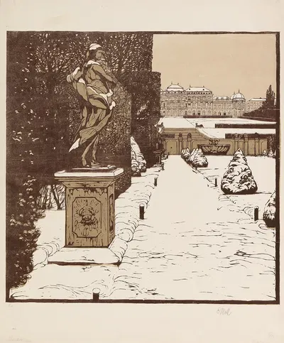 Belvederegarten im Winter by Carl Moll — digital art print download