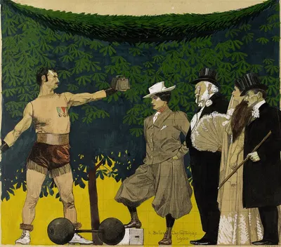 Прогулочники и художник на выставке 1900 года by Анри Белери-Дефонтен, 1900 — digital art print download