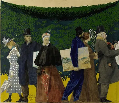 Прогулочники и художники на Всемирной выставке 1900 года. by Анри Белери-Дефонтен, 1900 — digital art print download