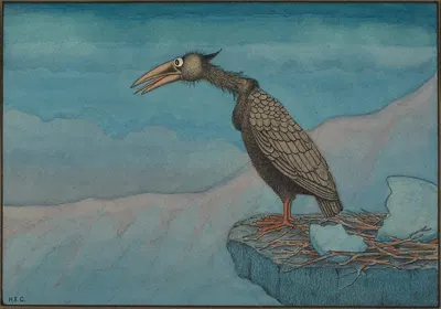 Newly Hatched Bird of Prey by Herbert Crowley — digital art print download