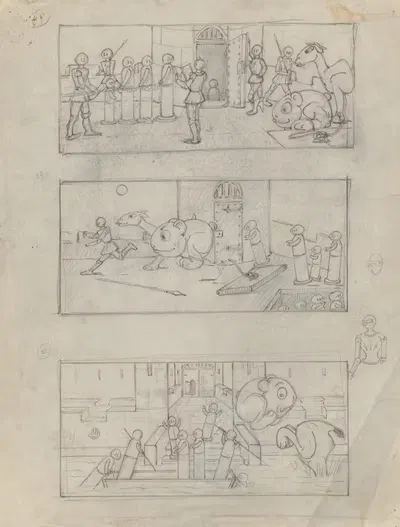 'Wiggle Much' Sketches by Herbert Crowley — digital art print download