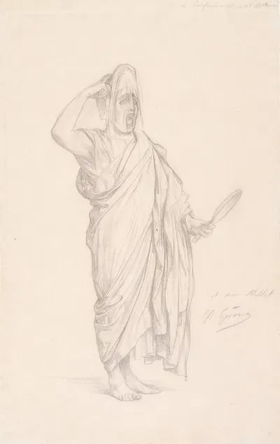 Vanitas (despairing figure) by Жан-Леон Жерома, 1863 — digital art print download