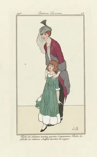 Бархатное платье by Ян ван Брок, 1913 — digital art print download