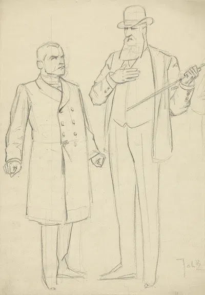 Koning Leopold en Loubet by Йохан Бракенсик — digital art print download