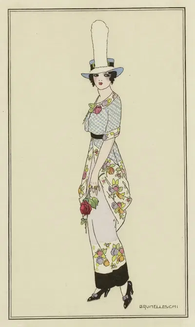 Прогулочное платье by Умберто Брунеллески, 1912 — digital art print download