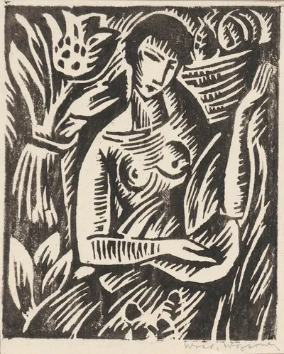 Девушка с фруктами by Вацлав Вансович, 1920 — digital art print download
