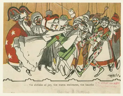 Крики радости, теплые объятия, удары. by Аттилио Муссино, 1925 — digital art print download