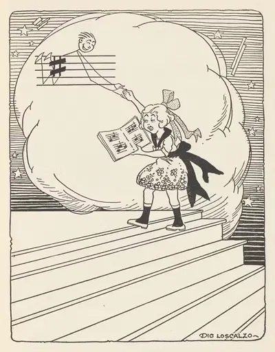 Музыкальные рифмы пл11 by Дик Лоскальцо, 1927 — digital art print download