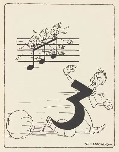 Музыкальные рифмы Пл.17 by Дик Лоскальцо, 1927 — digital art print download