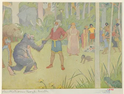 В джунглях. by Элмер Бойд Смит, 1919 — digital art print download