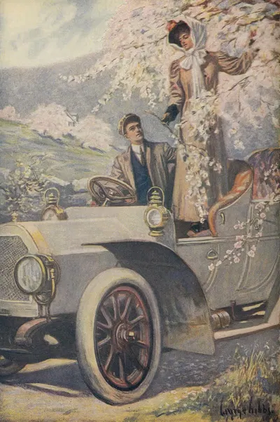 Деталь весеннего вождения by Джордж Гиббс, 1908 — digital art print download
