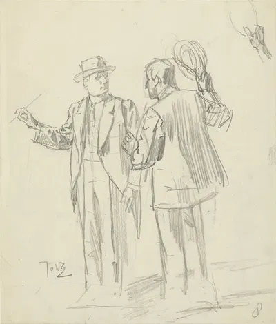 Twee staande mannen by Йохан Бракенсик — digital art print download