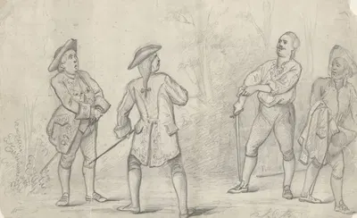 Voorbereidingen voor een duel by Йохан Бракенсик, 1873 — digital art print download