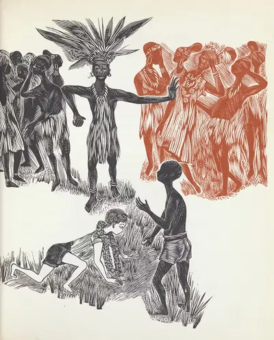 Ронни и сын вождя пл.9 by Стефан Мартин, 1962 — digital art print download