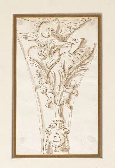Spandrel Study; Angels with the Symbols of St. Matthew by Joseph Wilton — digital art print download