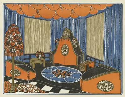 Фон для будуара by Багге и Угет, 1920 — digital art print download