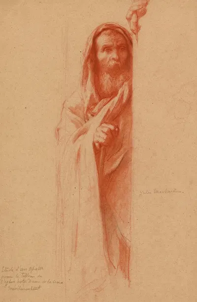 Study for Notre Dame de la Croix, Paris by Jules-Louis Machard, 1870 — digital art print download
