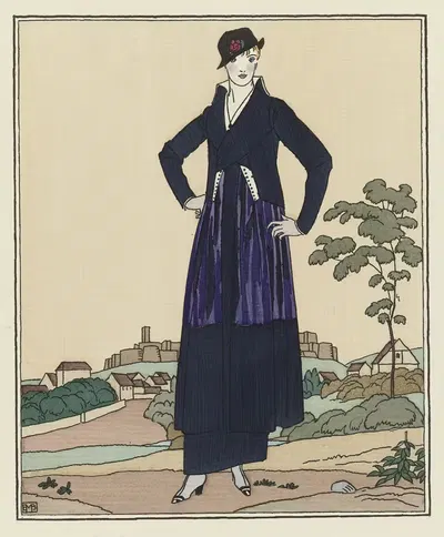 Романтический пейзаж; Костюм от Ворта by Бернар Буте де Моновель, 1914 — digital art print download