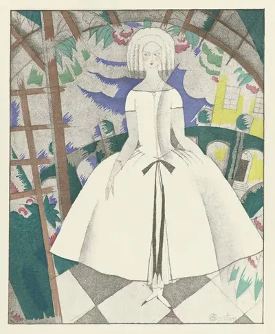 Le jardin de l'infante ; Robe du soir, de Paul Poiret by Charles Martin, 1920 — digital art print download