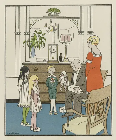 Хороший дядя; Костюмы детей by Шарль-Эмиль Карлегль, 1914 — digital art print download