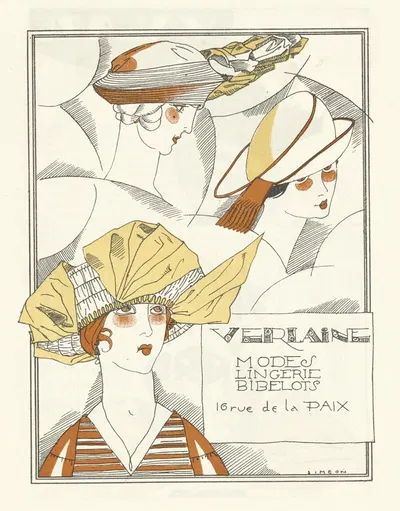 Advertentie hoeden van Verlaine by Fernand Siméon, 1920 — digital art print download