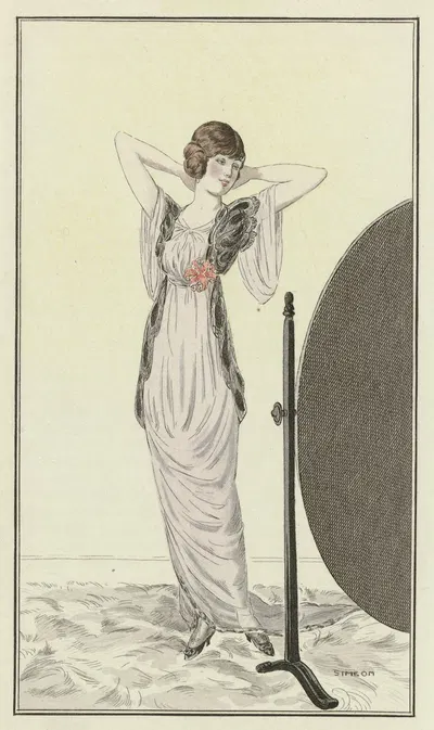 Deshabillé de Mousselin. by Fernand Siméon, 1912 — digital art print download