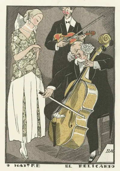 O Maitre el Relicario ; Robe de dîners garnie de ruban by Fernand Siméon, 1920 — digital art print download