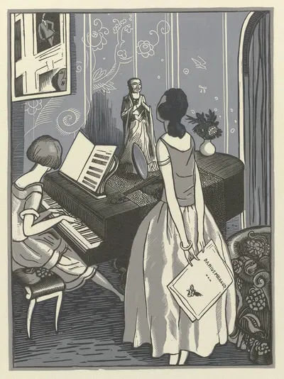 Piano et chant by Fernand Siméon, 1923 — digital art print download