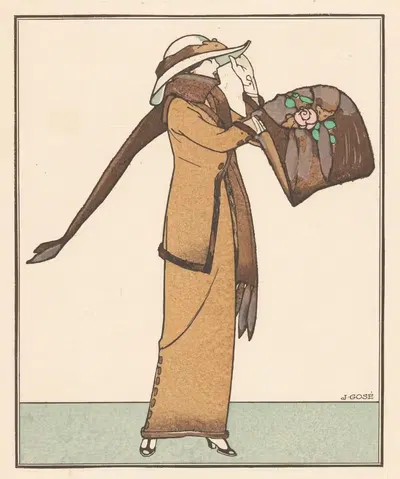 Au Revoir! Costume Tailleur pour la promenade by Francisco Javier Gosé, 1912 — digital art print download