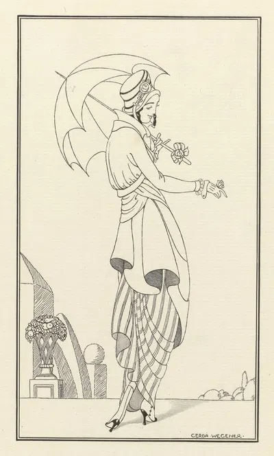 Журнал дам и мод, Парижские костюмы, 1914, № 158 by Герда Вегенер, 1914 — digital art print download