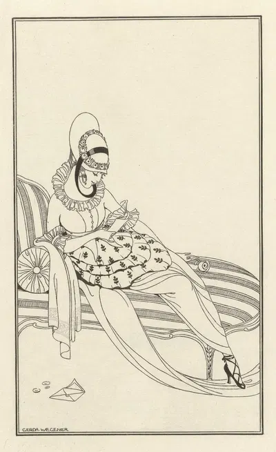 Журнал дам и мод, Парижские костюмы, 1914, № 162 by Герда Вегенер, 1914 — digital art print download