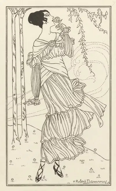 Журнал дам и мод, Парижские костюмы, 1914, № 159 by Х. Роберт Дамми, 1914 — digital art print download
