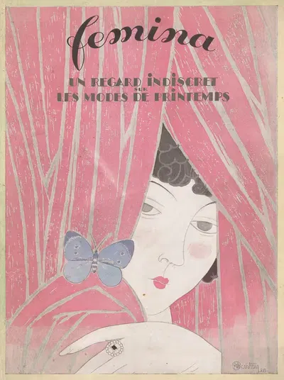 Модный журнал как искушение by Мартен, 1928 — digital art print download
