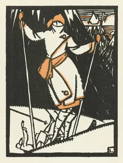 Снега; Костюм для зимних видов спорта, из 'агнеллы' Родье by Морис Леруа, 1920 — digital art print download