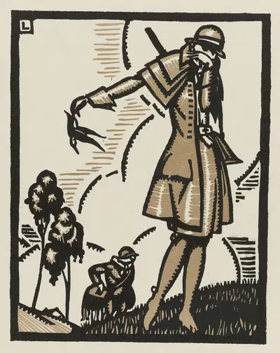 Угрызения совести; Охотничий костюм by Морис Леруа, 1920 — digital art print download