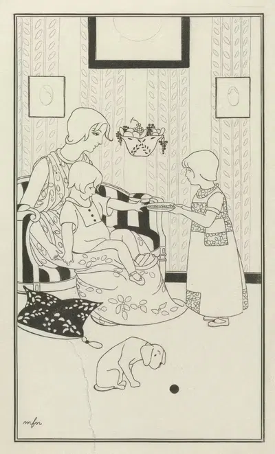Журнал дам и мод, Парижские костюмы, 1914, № 137 by Монограммист МФН, 1914 — digital art print download