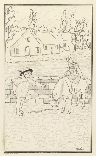 Платья из крашеного полотна by Монограммист МФН, 1914 — digital art print download