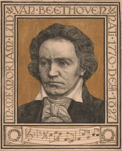 Portrait of Ludwig van Beethoven by Antoon Derkinderen, 1901 - 1902 — digital art print download