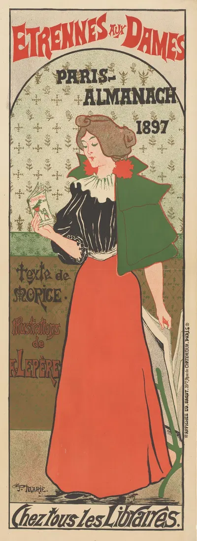 Paris-Almanach by Gustave Marie, 1897 — digital art print download