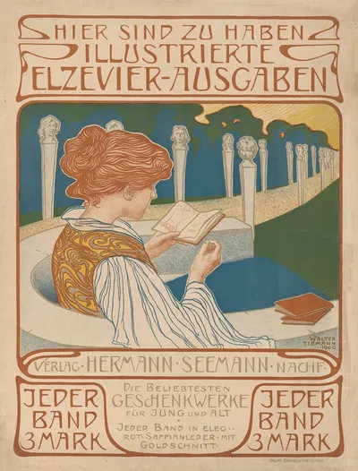 Affiche van uitgeverij Hermann Seemann Nachfolger by Walter Tiemann, 1900 — digital art print download