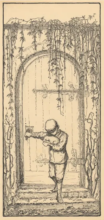 Мальчик с кошкой у двери by Виллем Потаст, 1887 - 1916 — digital art print download