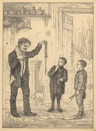Мальчики у человека с коньками by Виллем Потаст, 1887 - 1916 — digital art print download